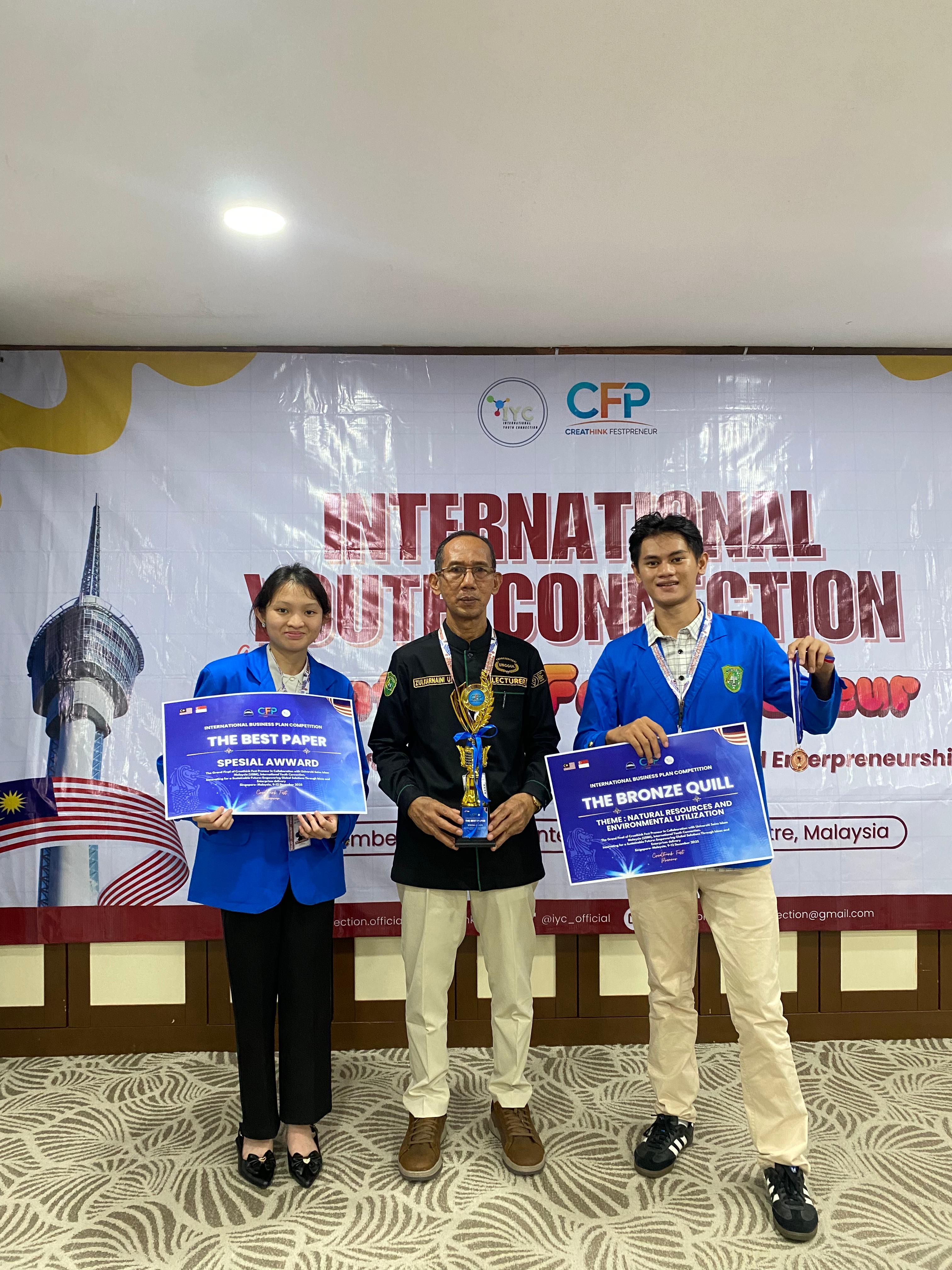 The Bronze Quill & The Best Paper International Bussiness Plan Competition, University of Malaya & National University of Singapore